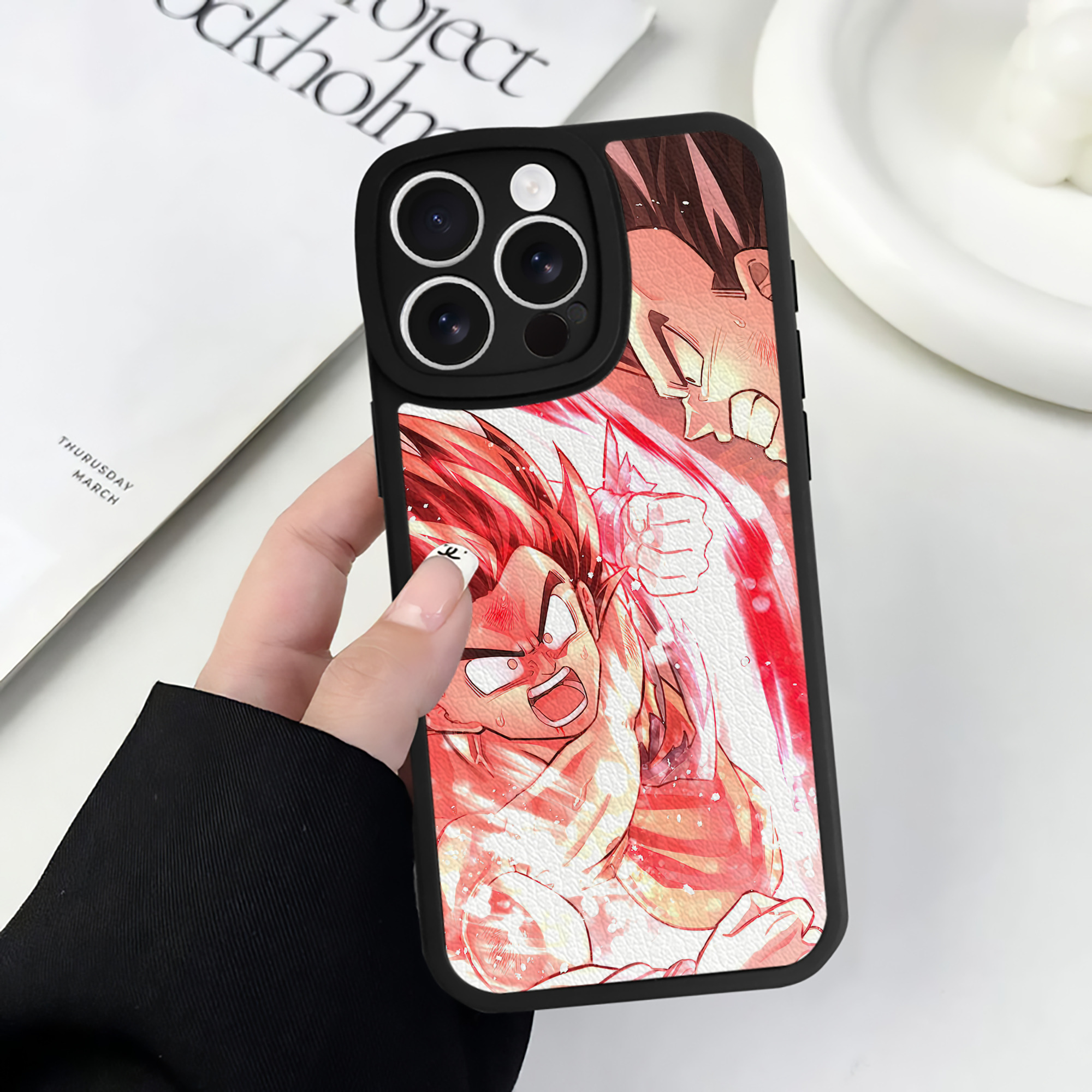 （画像用） ドラゴンボール DRAGON BALL 【iPhone 16シリーズ対応】シリコンスマホケース（レザー調） 材質：シリコン